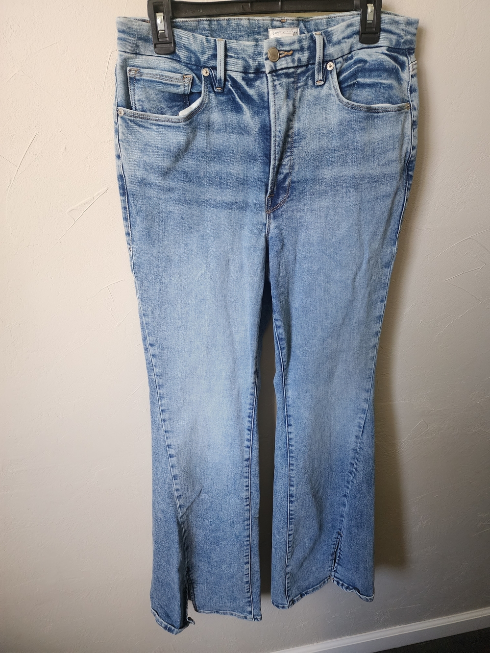 Good American Light Blue Denim Jeans with Washed Finish Size 15